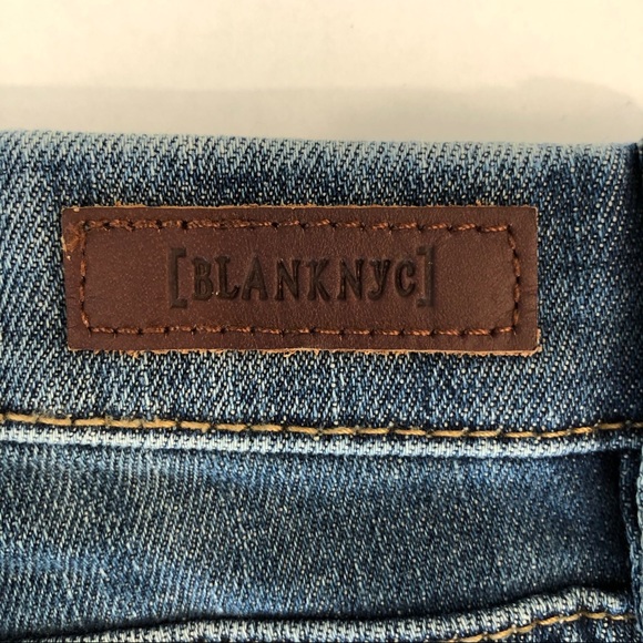 Blank NYC Kick Flare bedazzled Crop Fringe Jeans - Picture 3 of 11